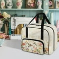 thumbnail image 2 of ZIATUBLE Floral Portable Tote Bag Hummingbird Traveling Bag with Zipper Sewing Machine Bags and Totes Dustproof Storage Bag for Handheld Sewing Machine Elastic Sewing Machine Organizer, 2 of 7