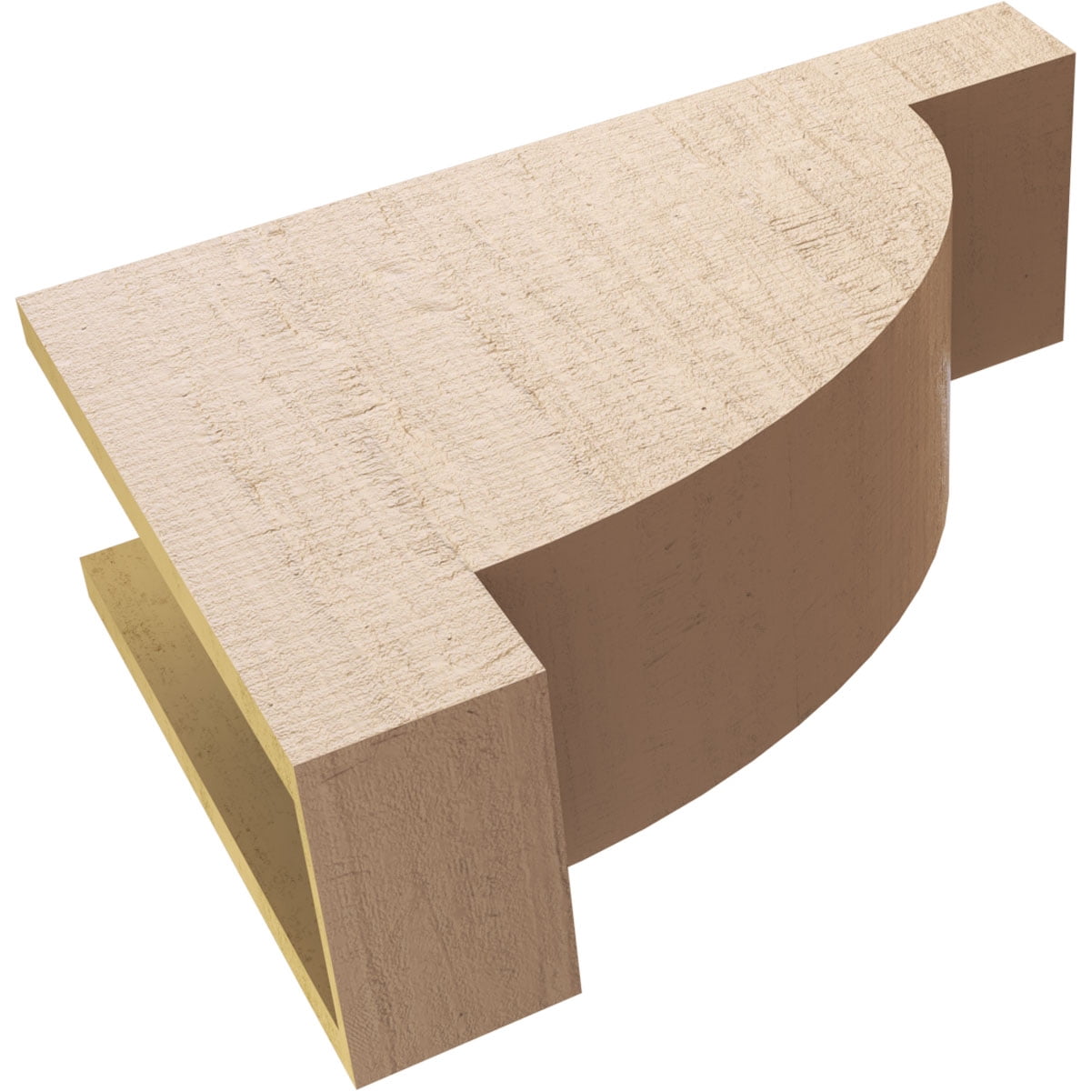 7"W x 21"D x 14"H Classic Alpine Rough Cedar Woodgrain TimberThane Corbel, Primed Tan
