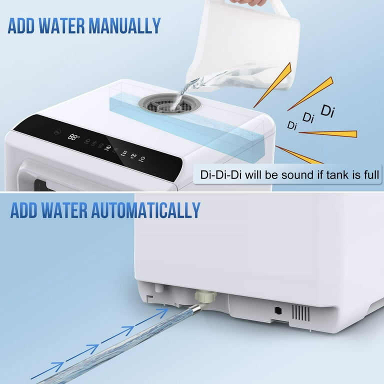 Portable Countertop Dishwashers, NOVETE Compact Dishwashers with 5 L Built  in Water Tank Review 