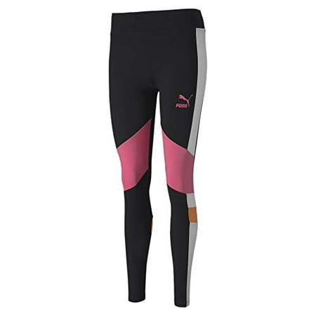 Puma Running Fitness Womens Active Leggings Size Xs, Color: Puma Black/Fluo Pink