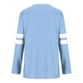 thumbnail image 6 of YUGYXL Womens Sweatshirts Round Neck Fashionable Casual Long Sleeved Tops Light Blue XXXL, 6 of 7