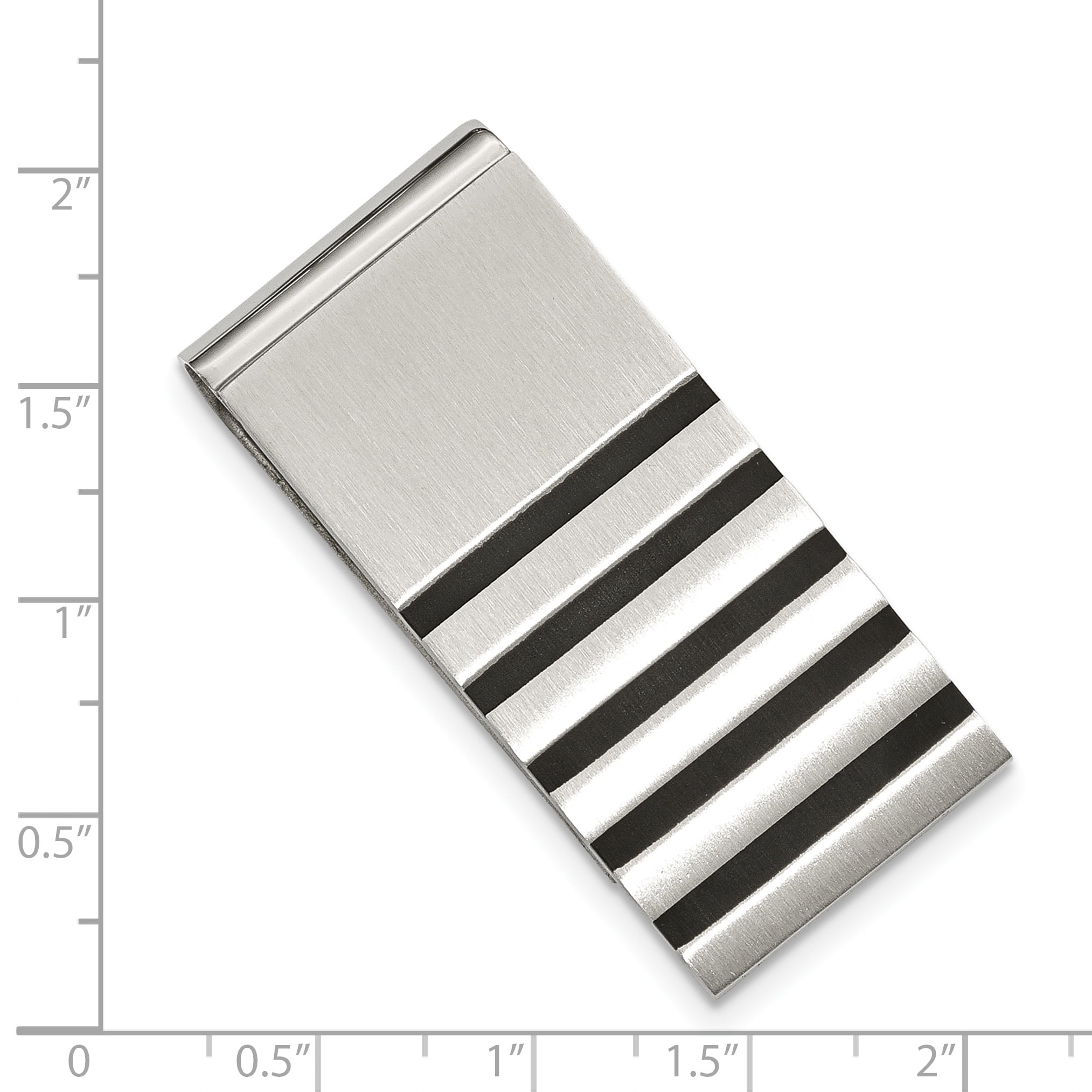 ICE CARATS Stainless Steel Brushed Money Clip Man Fashion Jewelry Gift for Dad Mens for Him