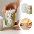 thumbnail image 1 of DIY Silicone for Resin Casting - Bunny Cylindrical Candles Shape for Epoxy Resin Clay Plaster Craft Making - Indoor Use Decorative Easter Rabbit Design, 1 of 6