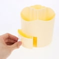 thumbnail image 5 of DEEPCRAFF Rotating Yellow Desk Organizer with Multiple Compartments for Pens, Pencils, and Cosmetic Brush Storage, 5 of 7