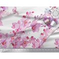 thumbnail image 2 of Soimoi Crepe Silk Fabric Bird & Orchids Flower Decor Fabric Printed Yard 42 Inch Wide, 2 of 3