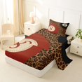 thumbnail image 2 of Castle Fairy Red Billiards Twin Sheets 3pcs, Vintage Leopard Print Bedding, Brown Black,1 Fitted Sheet, 1 Flat Sheet and 1 Pillowcase, 2 of 6