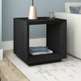 thumbnail image 3 of Evelyn&Zoe Tannen 22" Wide Rectangular Side Table, Black Grain, 3 of 8