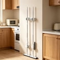 thumbnail image 2 of Wall Mount No Drill Mop And Broom Clip Organizer, Self Adhesive Mop Holder, Heavy Duty Storage Rack For Bathroom Laundry Room Door, 2 of 6