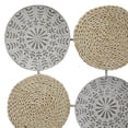 thumbnail image 4 of DecMode Gray Metal Carved Designs Plate Wall Decor, 4 of 7