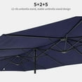 thumbnail image 3 of 15FTx9FT Large Patio Umbrellas,Patio Double-Sided Umbrella With Base and Crank,Outdoor Rectangle Market Umbrella for Patio, Lawn & Garden and Poolside, 3 of 14