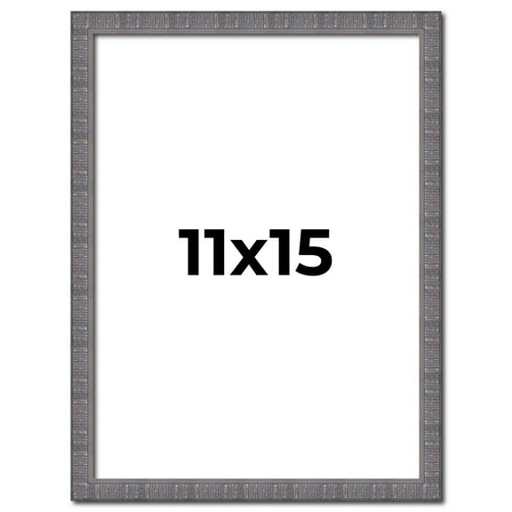 11x15 Frame Slate Blue Distressed Rustic Solid Wood Picture Frame | 0.75 Inch Moulding Width |