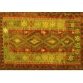 thumbnail image 1 of Ahgly Company Machine Washable Indoor Rectangle Southwestern Yellow Country Area Rugs, 2' x 4', 1 of 4