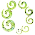 thumbnail image 1 of Tapones de túnel Zulema Acrílico Caracol Orejeras Kit De Estiramiento Verde, 1 of 8