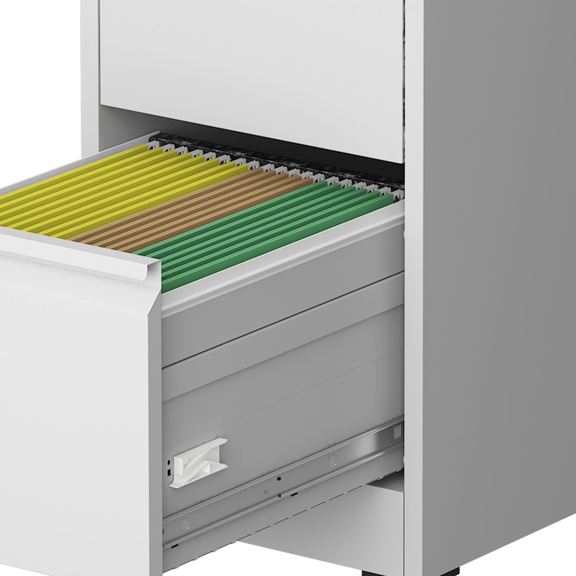 Heavy-Duty 4-Drawer Locking File Cabinet on Wheels