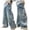 Blue, variant on shqvo Baggy Jeans for Kids High Waisted Stretch Elastic Waist Casual Demin Pants Boy Loose Casual Baggy Fashion Long Trousers Streetwear with Pockets Blue 9-10 Years