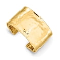 thumbnail image 1 of 14k Yellow Gold 37mm Hammered Cuff Bangle Bracelet, 1 of 6