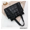 thumbnail image 6 of Womens Large Puffy Quilted Tote Bag with 3 outer Pockets,Ladies Fashion Soft Lightweight Shoulder Bag Handbag for Shipping,Travel(Black Totes), 6 of 8