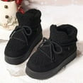 thumbnail image 6 of Dakaela Snow Boots for Women Platform Lace up Short Ankle Booties Round Toe Outdoor Walking Winter Shoes, 6 of 8
