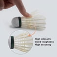 thumbnail image 2 of Dmantis 3in1 Training Broad Durable Hybird Feather Shuttlecocks | White , Pack Of 12, 2 of 5