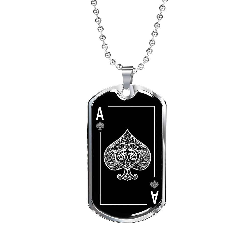 Ace of spades dog tag hotsell