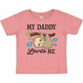 thumbnail image 3 of Inktastic My Daddy Loves Me with Sloth and Hearts Boys or Girls Baby T-Shirt, 3 of 5