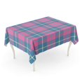 thumbnail image 1 of JSDART Green Plaid Cells Stripes Scotland Pattern Pink Blue Small Tablecloth Table Desk Cover Home Party Decor 60x120 inch, 1 of 1