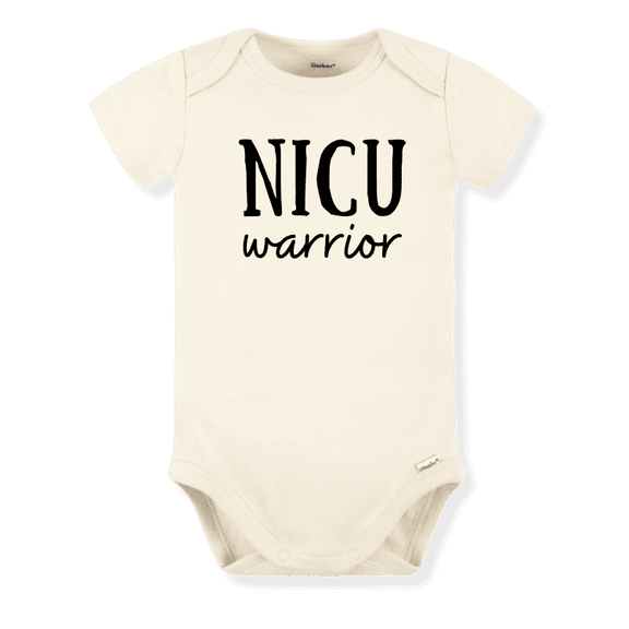 NICU Warrior Baby Bodysuit, Newborn Outfit, Baby Clothes, Gift for Children 0-3m Natural