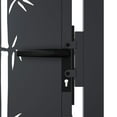 thumbnail image 5 of vidaXL Garden Gate Anthracite 105x155 cm Steel Bamboo Design, 5 of 5