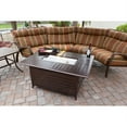 thumbnail image 3 of Hiland Rectangular Cast Aluminum Slatted Fire Pit, Bronze, 3 of 3