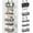 Hooks Style, Black, variant on 6 Tier Over Door Organizer with Visual Pockets & Hooks, Large Capacity Baskets for Bathroom Bedroom Kitchen