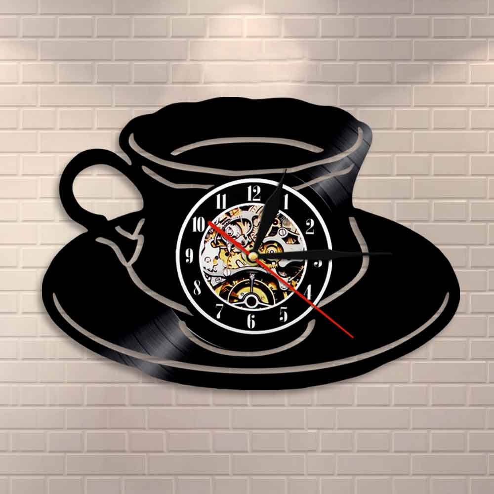 Coffee Shop Clock A Cup Of Tea Wall Clock Kitchen Office Wall Decor
