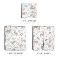 thumbnail image 4 of CGK Linens 3-Piece Christmas Holiday Sheet Set - Twin Size Xmas Winter Bedding With Vibrant Festive Patterns, Reindeers, 4 of 6