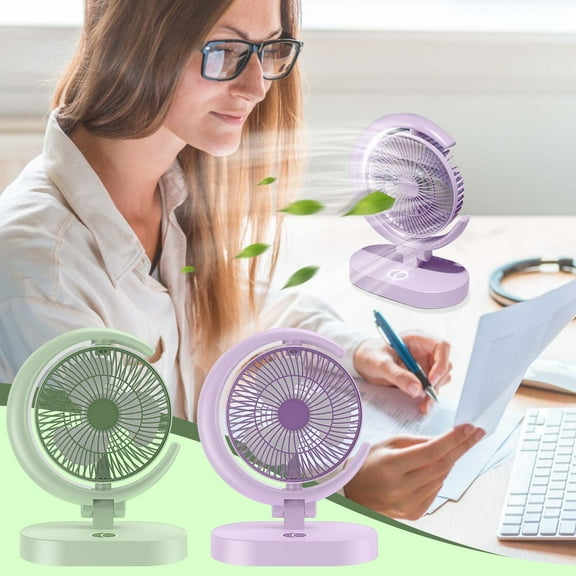 XGFHYJEH Desk Fan, Box Fan, Small Fan, Box Fan Clearance, Small Desk Fan, Small Fans for Desk, Portable Personal Quiet Electric Fan for Home, Plastic