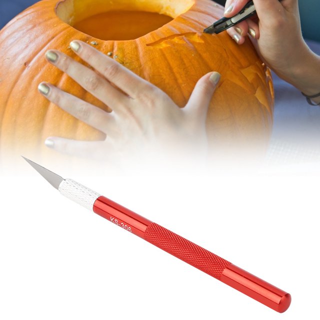 Cuchillo para Arte ANGGREK Cuchillo de Bisturí de Acero inoxidable Rojo 143 mm