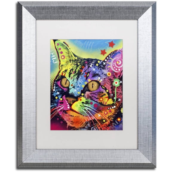 Trademark Fine Art "Alpha" Canvas Art by Dean Russo, White Matte, Silver Frame