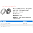 thumbnail image 2 of Rear Inner Wheel Bearing - Compatible with 1983 - 1987 Honda Prelude 1984 1985 1986, 2 of 2