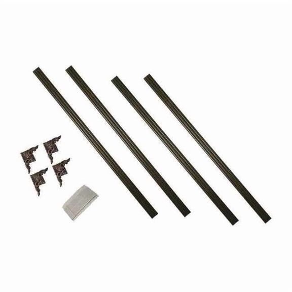 Mirror Installation Kit, 60 in L, 1 1/2 in W, 1/4 in H, Wood Grain