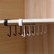 thumbnail image 3 of Soporte colgante para debajo del gabinete - Portarrollos de papel de cocina | Organizador bajo estante con 6 ganchos | Construcción de hierro, fácil instalación, 27cm x 7.5cm | Solución de, 3 of 4