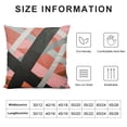 thumbnail image 5 of YINGXI Throw Pillow Cover Soft Pink Black Grey White Design Retro Decorative Pillow Case Striped Home Decor Square Cushion Pillowcase 24x24in, 5 of 5