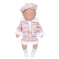 thumbnail image 4 of Elainilye Winter Outfit for 18in Doll Clothes Soft Plaid Coat Set with Beret Hat Girl Doll Winter Fashion Cozy Doll Wardrobe for Cold Weather, 4 of 8
