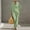 A_ Mint Green, variant on Women's Mandarin Collar Button-Down Kaftan Maxi Dress, Loose Linen-Blend Caftan with Side Pockets, Comfortable Casual Vacation Dress Navy L