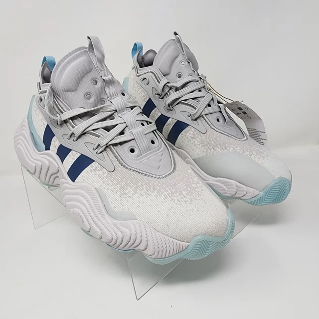 Adi-das Trae Young 3 Basketball Shoes Mens 6.5 Grey Indoor Court Logo Sneaker Gym