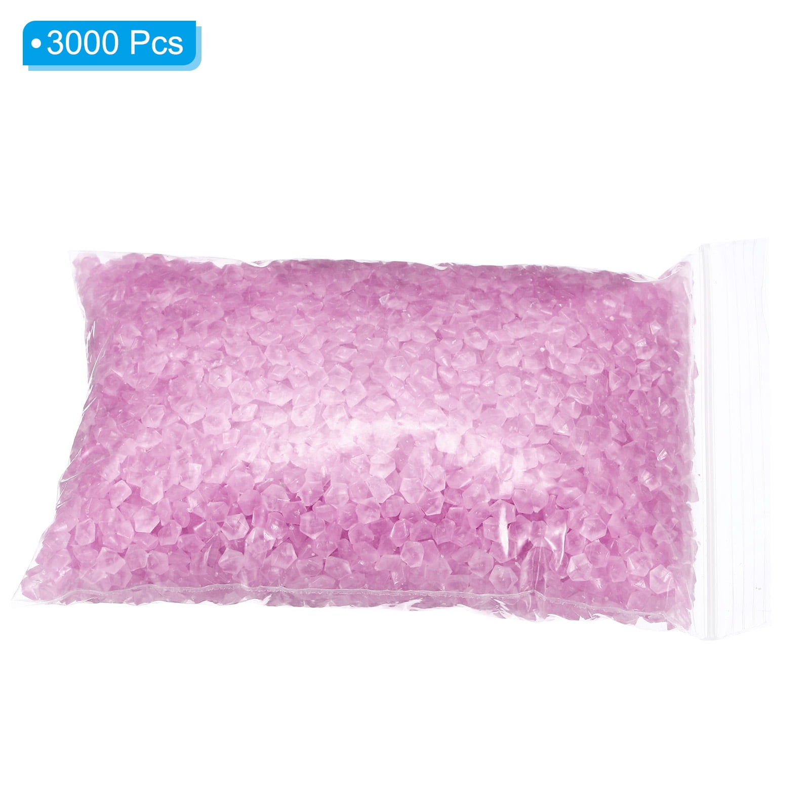 Unique Bargains 3000Pcs Glow Rocks 3-5mm Glow Pebbles Luminous Stones Decor DIY Purple