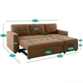Laura Reversible Sleeper Sectional Sofa Storage Chaise by Naomi HomeColorMocha,FabricVelvet