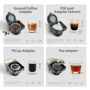 HiBrew H1B 6-in-1 Single Serve Multi-Capsule with Smart LED Indicator, 20Bar Hot/Cold Brewing Coffee Maker for Kcup*,DG*,Nes*,Pods & Powder (Beige)
