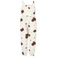 thumbnail image 5 of Auroural Toddler Girls Jumpsuit 5T Toddler Girls Kids Cow Printing Jumpsuit Strap Romper Outfits Clothes with Pockets, 5 of 8