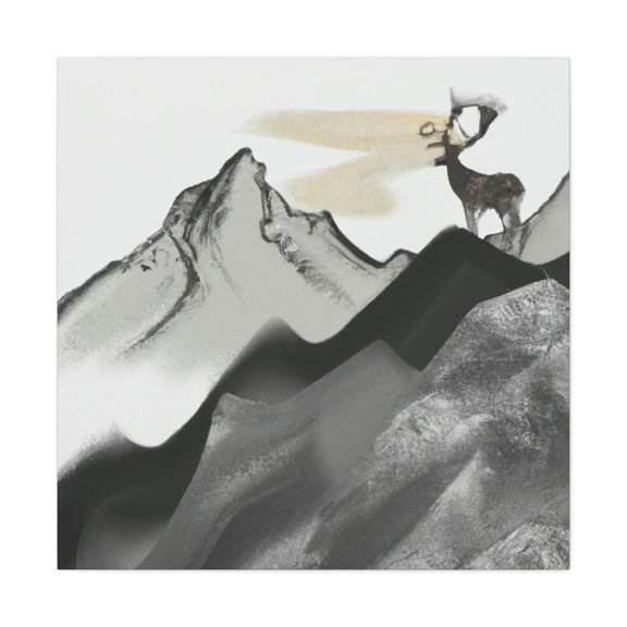 Deer in Abstract Form - Canvas