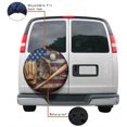 thumbnail image 4 of KAKALAD Vintage American Flag Baseball Bat 01 Spare Tire Cover Universal Vehicle Accessories Buckle Car Tools 16”in, 4 of 6