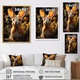 thumbnail image 4 of Designart "Portrait of a Cute Kangaroo I" Animals Floater Framed Wall Art Living Room, 4 of 7