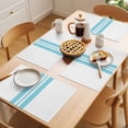thumbnail image 5 of Holiday Themed Placemats Set of 2, Blue Stripes Non-Slip Place Mats Washable Table Mats for Kitchen Dining Table Decorations Indoor/Outdoor, 5 of 9
